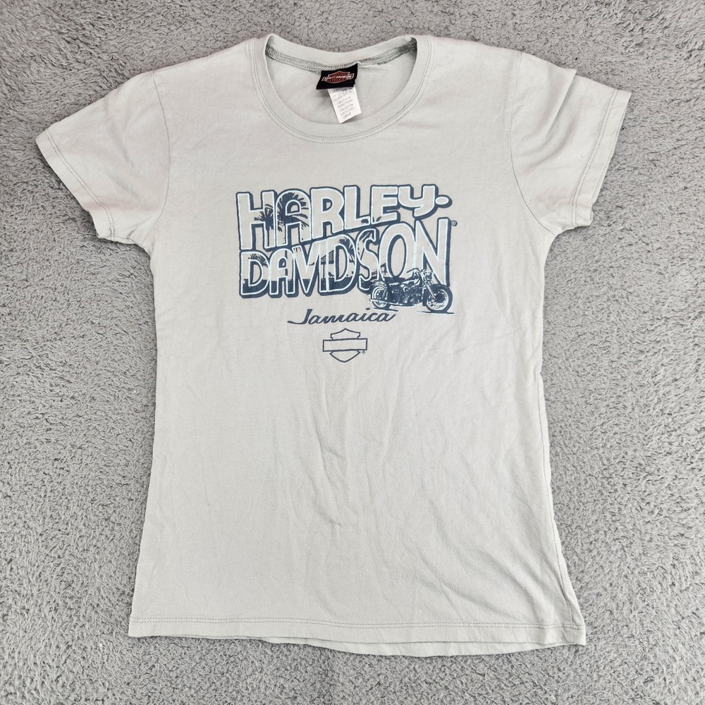 Harley Davidson Jamaica T-Shirt Womens Size Large Gray
